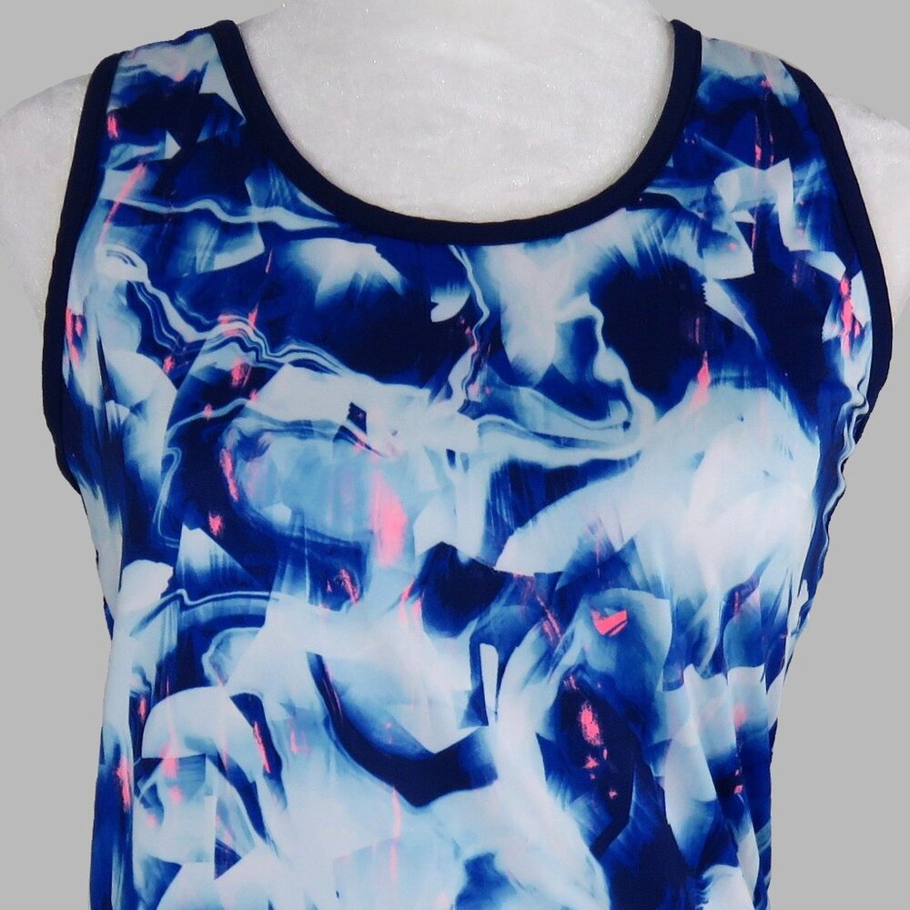 Prince Women's Blue & White Sleeveless Pullover Activewear Shirt Size XS (C208)
